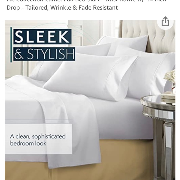 Danjor Linens -Full, Camel colored bed skirt - Picture 7 of 7